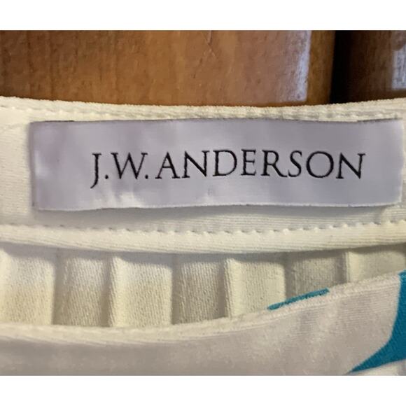 J.W. Anderson Multi Color Pleated Logo Skirt Size 6 - Picture 8 of 9